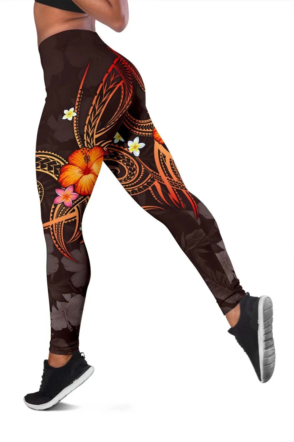American Samoa Polynesian Legging - Legend of American Samoa (Red)
