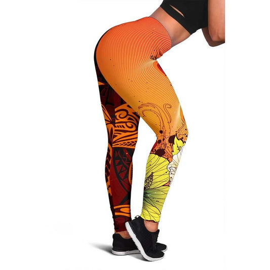 American Samoa Polynesian Legging - Tribal Tuna Fish