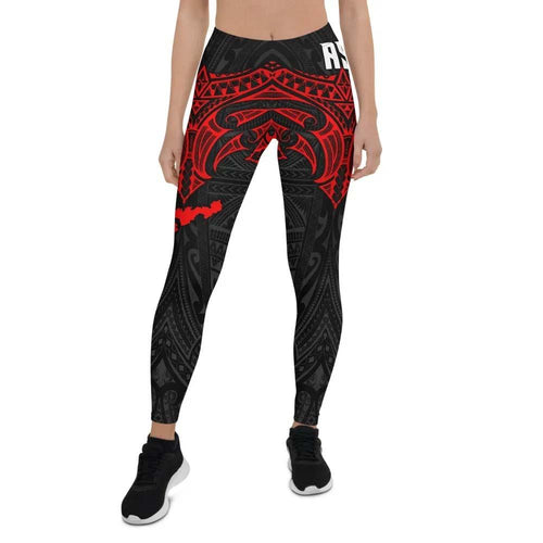 American Samoa Polynesian Legging - Whale Tail