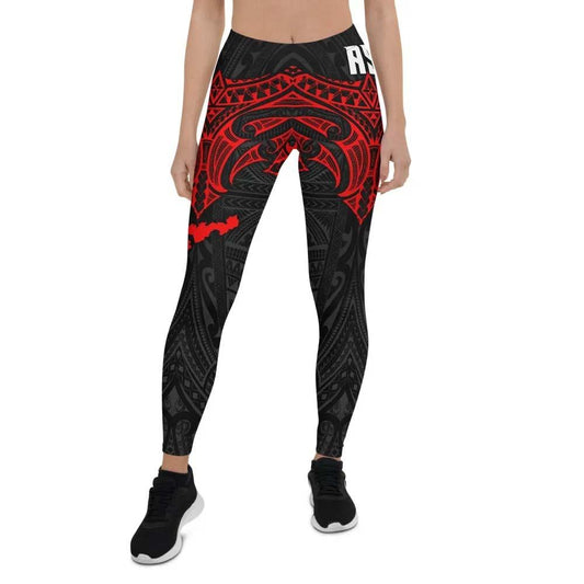 American Samoa Polynesian Legging - Whale Tail
