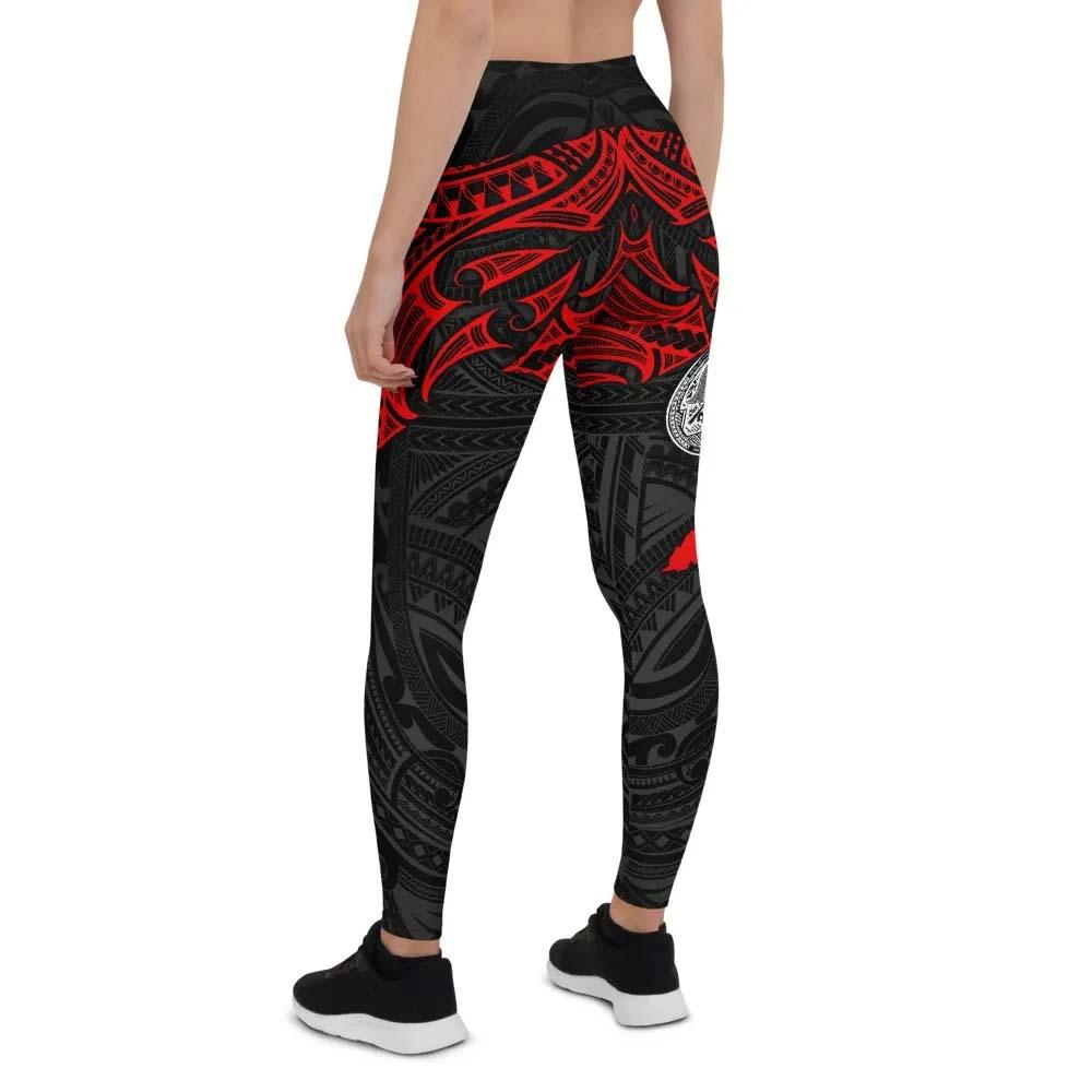 American Samoa Polynesian Legging - Whale Tail