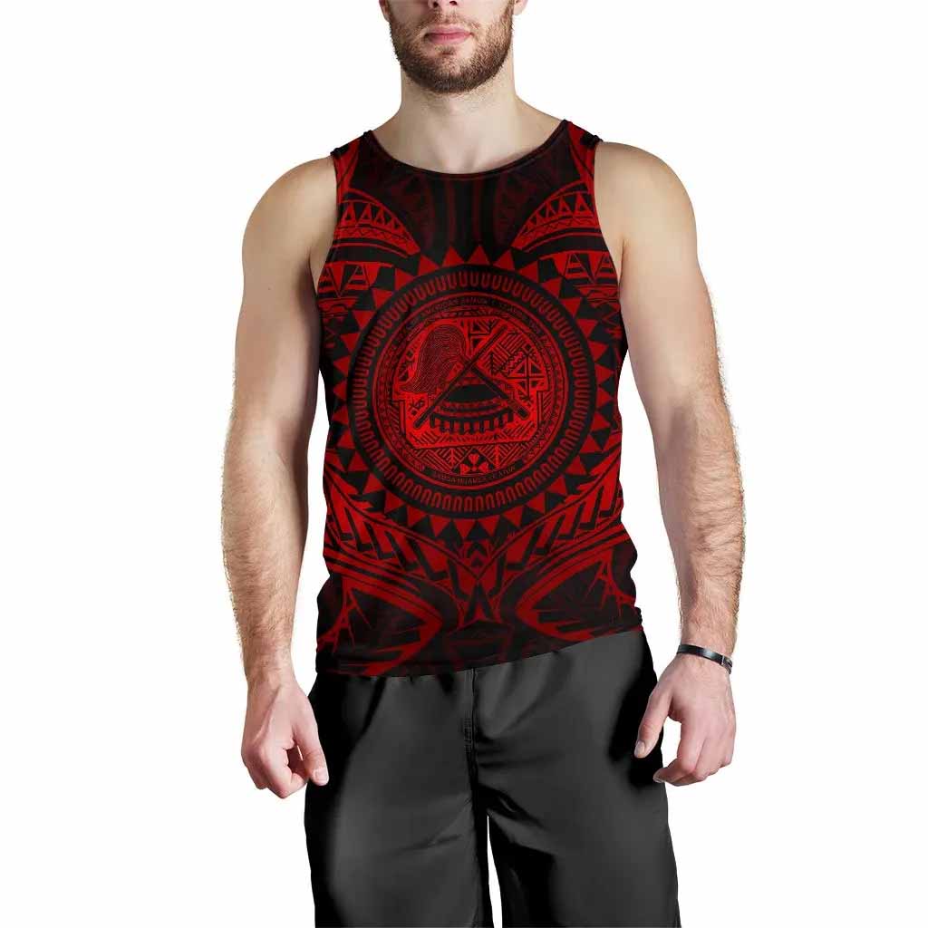American Samoa Polynesian Men Tank Top - Red Seal