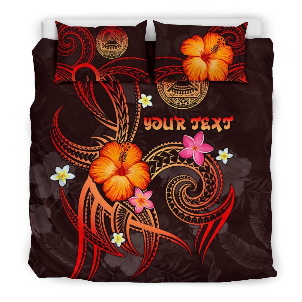 American Samoa Polynesian Personalised Bedding Set - Legend Of American Samoa (Red)