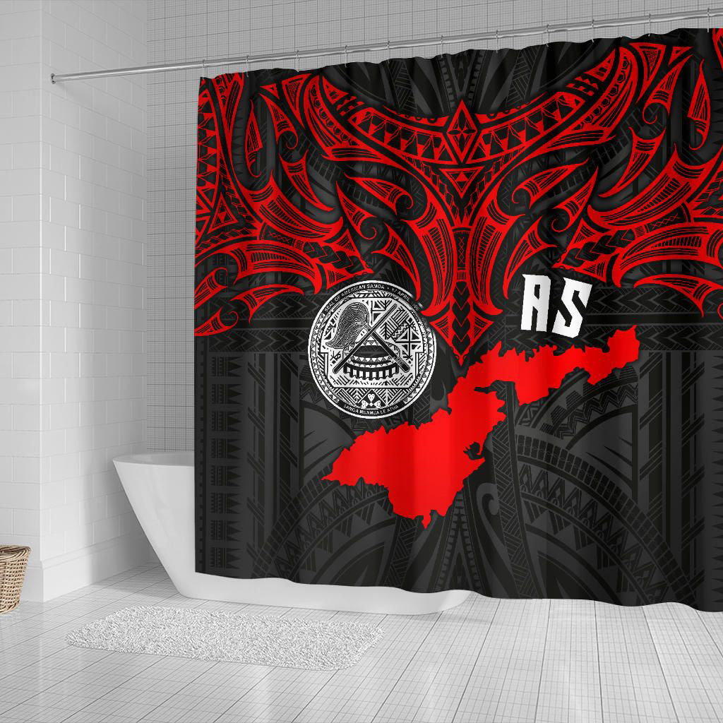 American Samoa Polynesian Shower Curtain - Whale Tail