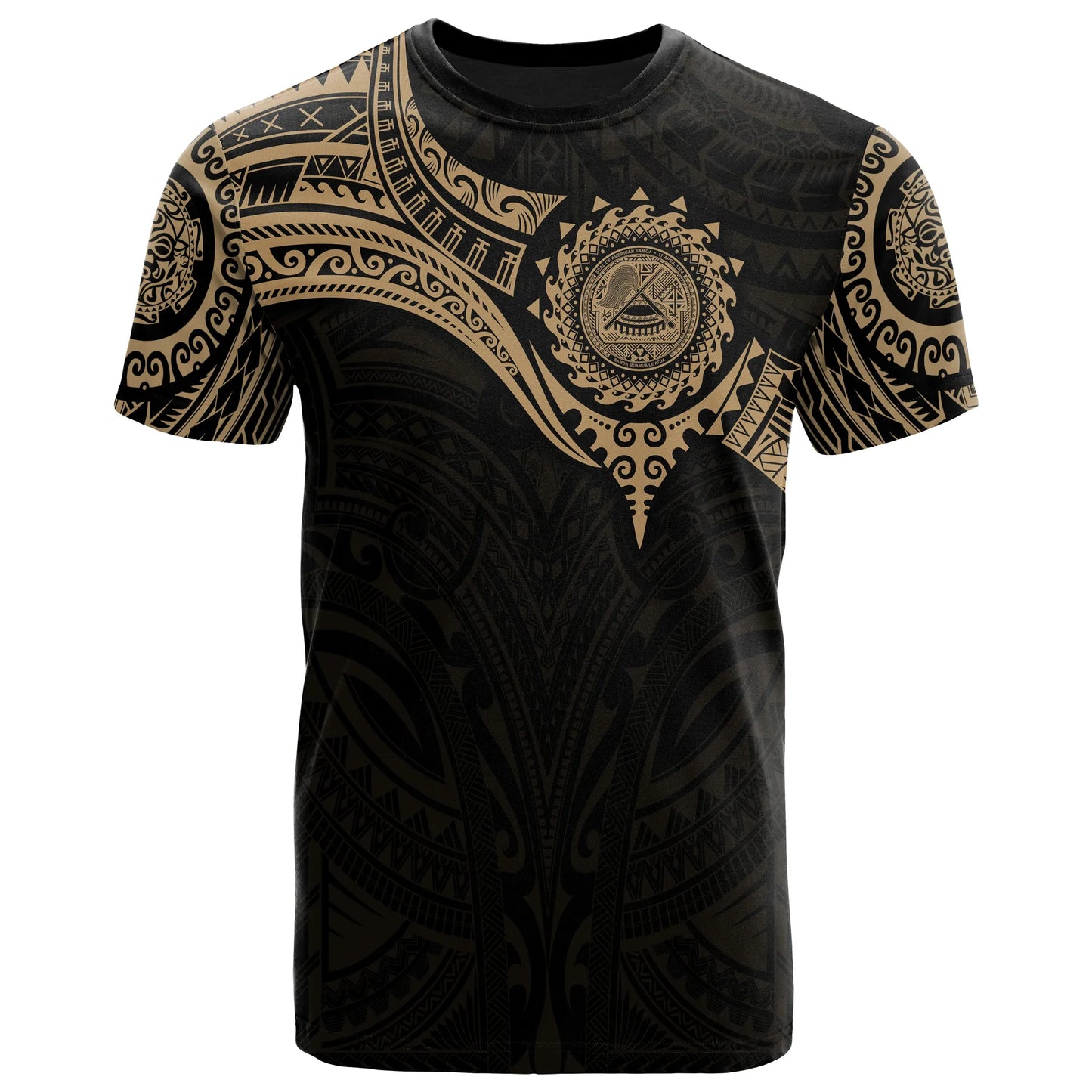 American Samoa Polynesian T-Shirt - Full Color Heart Shield