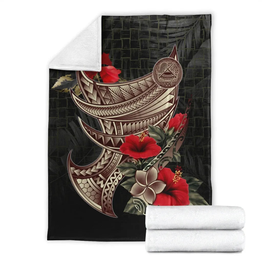 American Samoa Premium Blanket - Polynesian Tribal Vintage Style