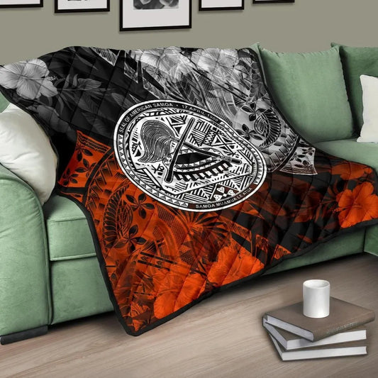 American Samoa Premium Quilt - Vintage Polynesian Style