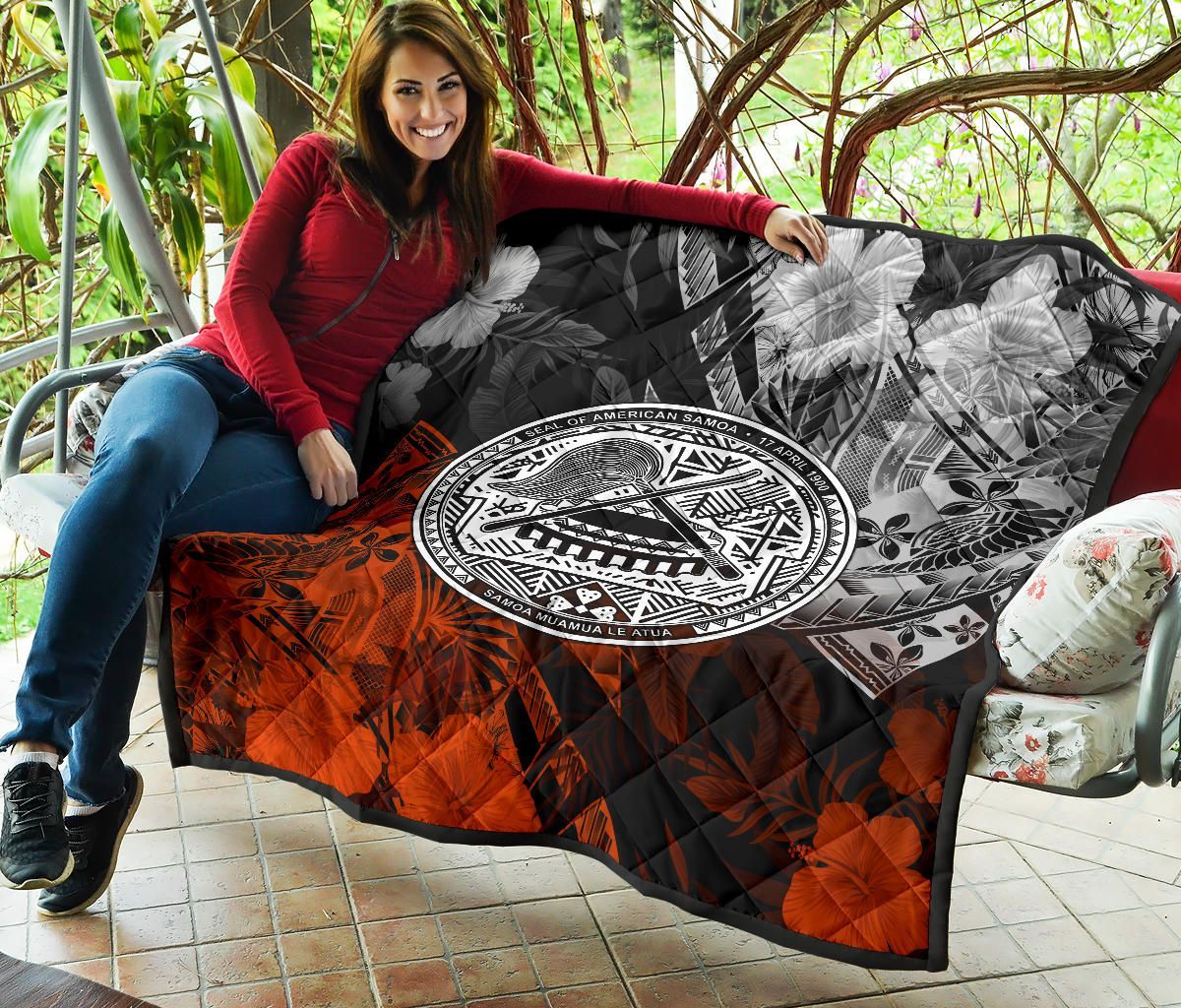 American Samoa Premium Quilt - Vintage Polynesian Style