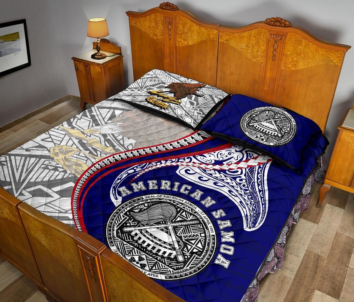 American Samoa Quilt Bed Set Kanaloa Tatau Gen AS