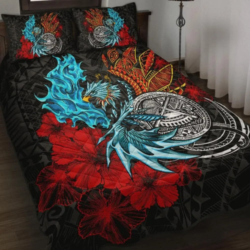 American Samoa Quilt Bed Set - Polynesian Eagle