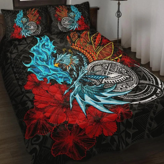 American Samoa Quilt Bed Set - Polynesian Eagle