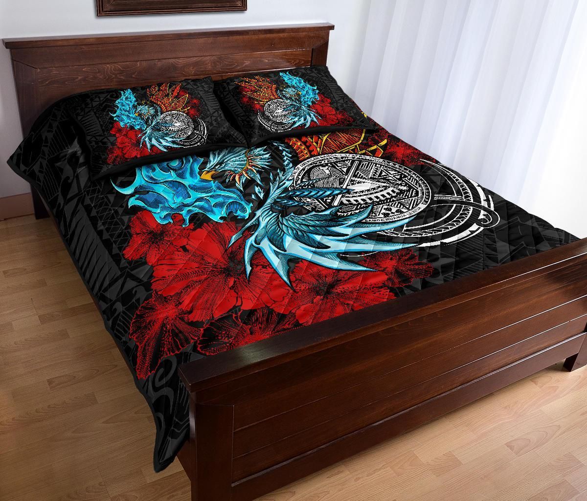 American Samoa Quilt Bed Set - Polynesian Eagle