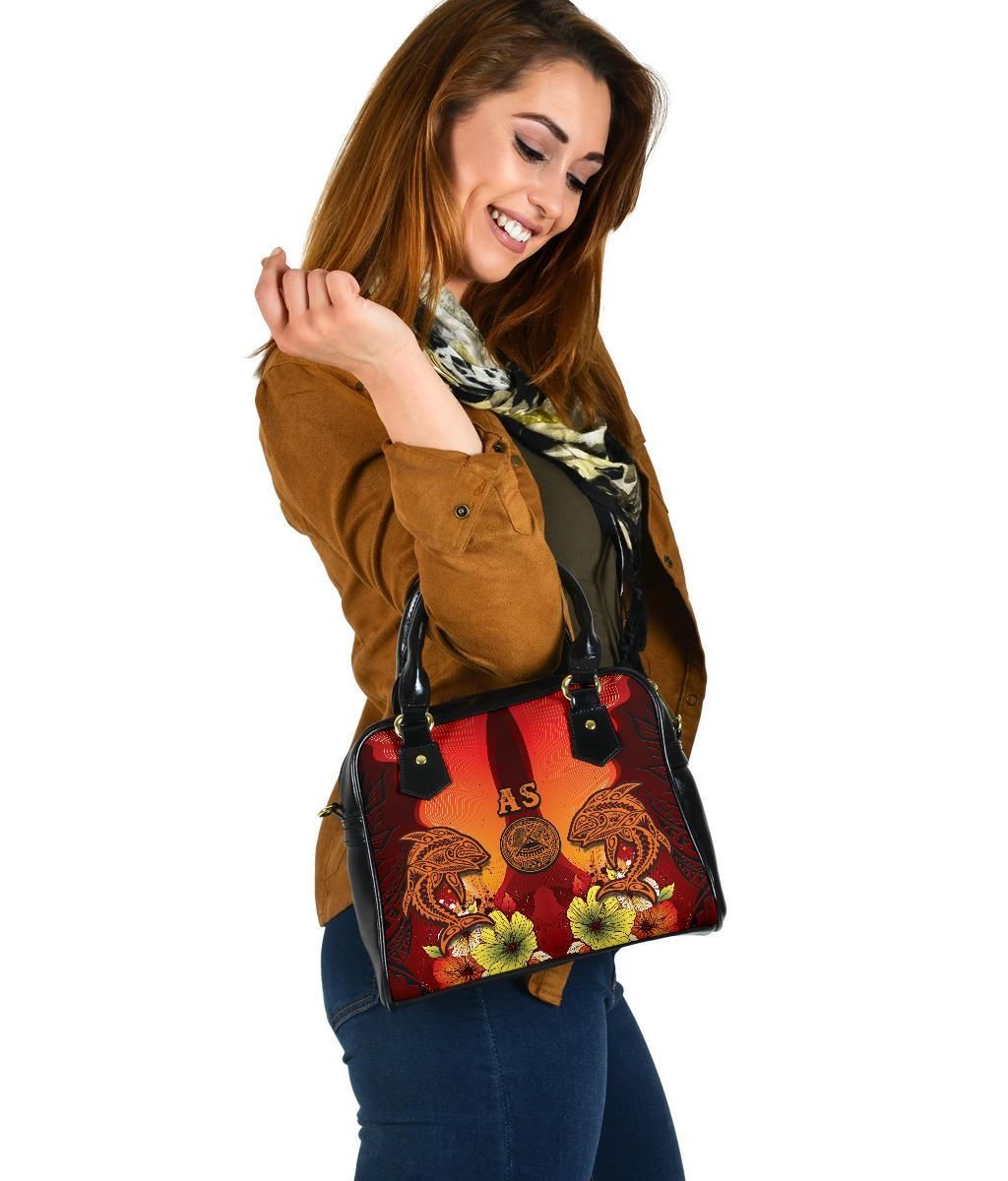 American Samoa Shoulder Handbag - Tribal Tuna Fish
