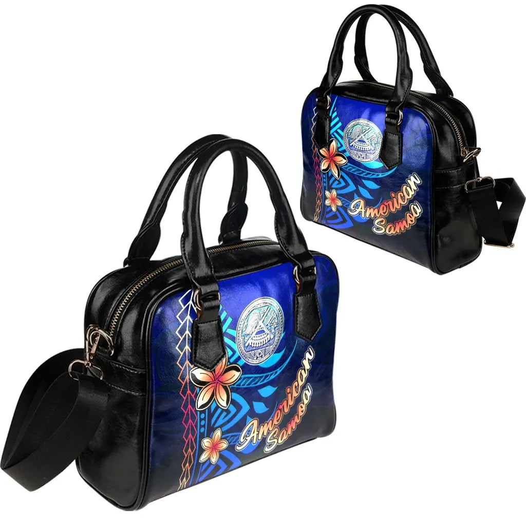 American Samoa Shoulder Handbag - Vintage Tribal Mountain