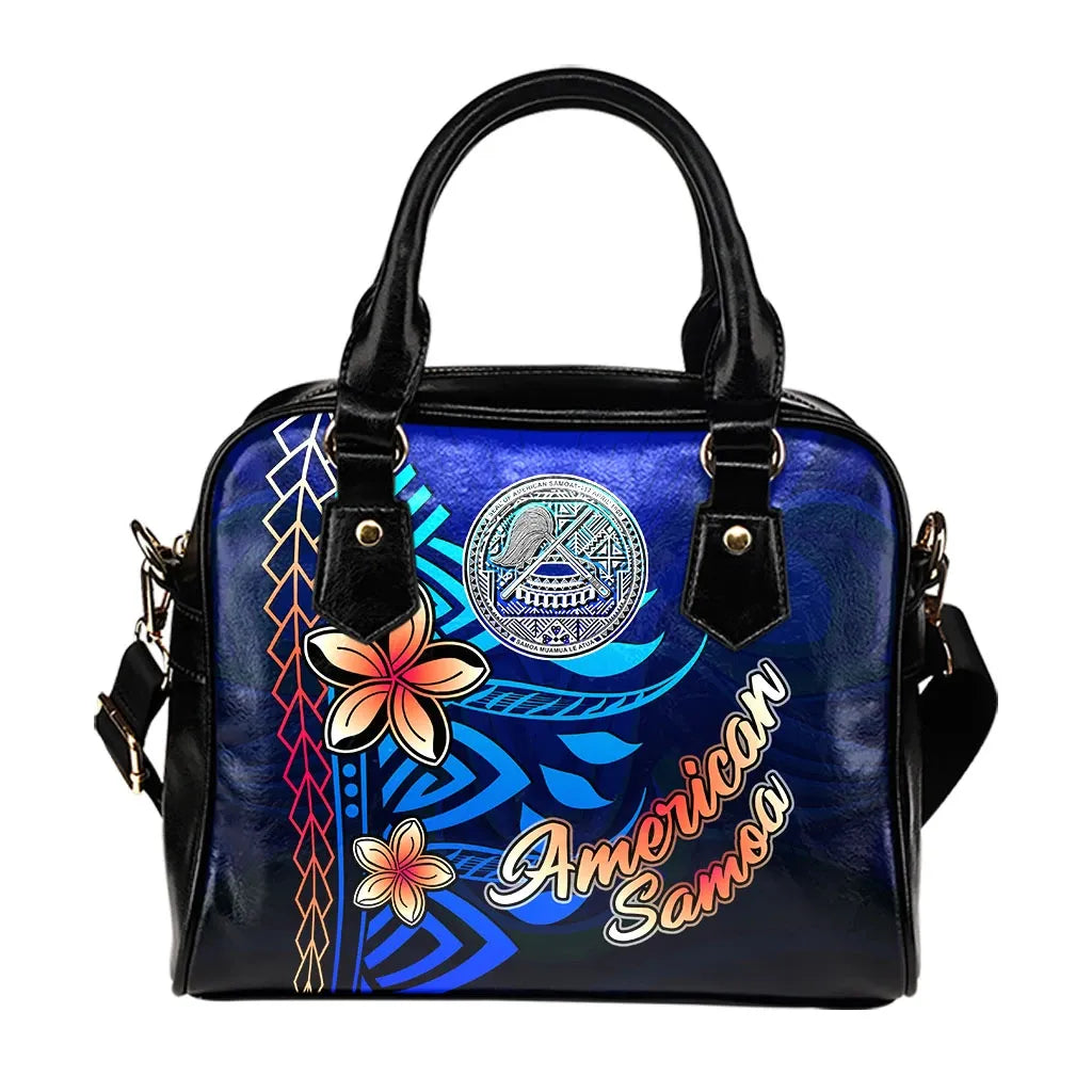 American Samoa Shoulder Handbag - Vintage Tribal Mountain