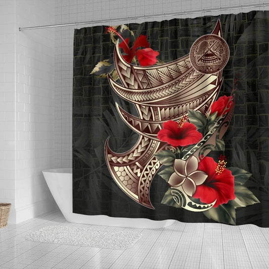 American Samoa Shower Curtain - Polynesian Tribal Vintage Style