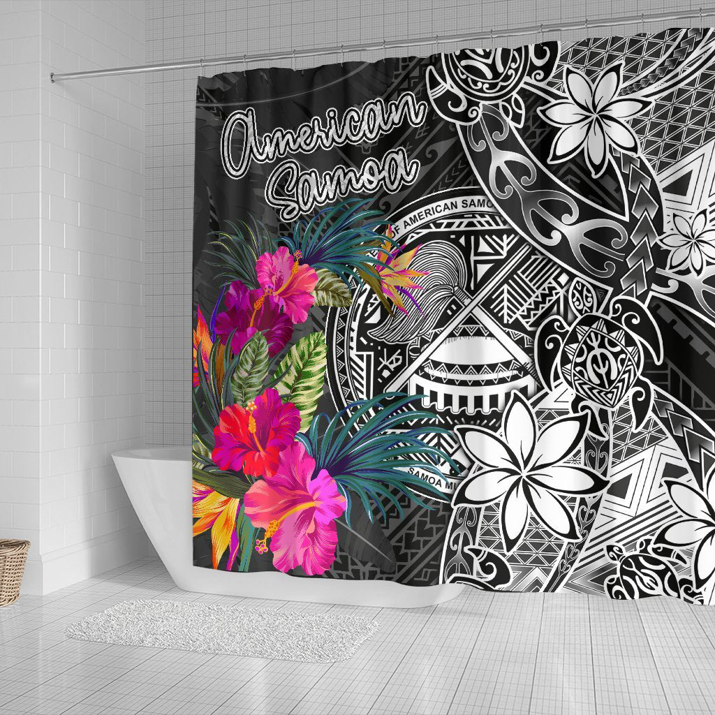 American Samoa Shower Curtain - Turtle Floral
