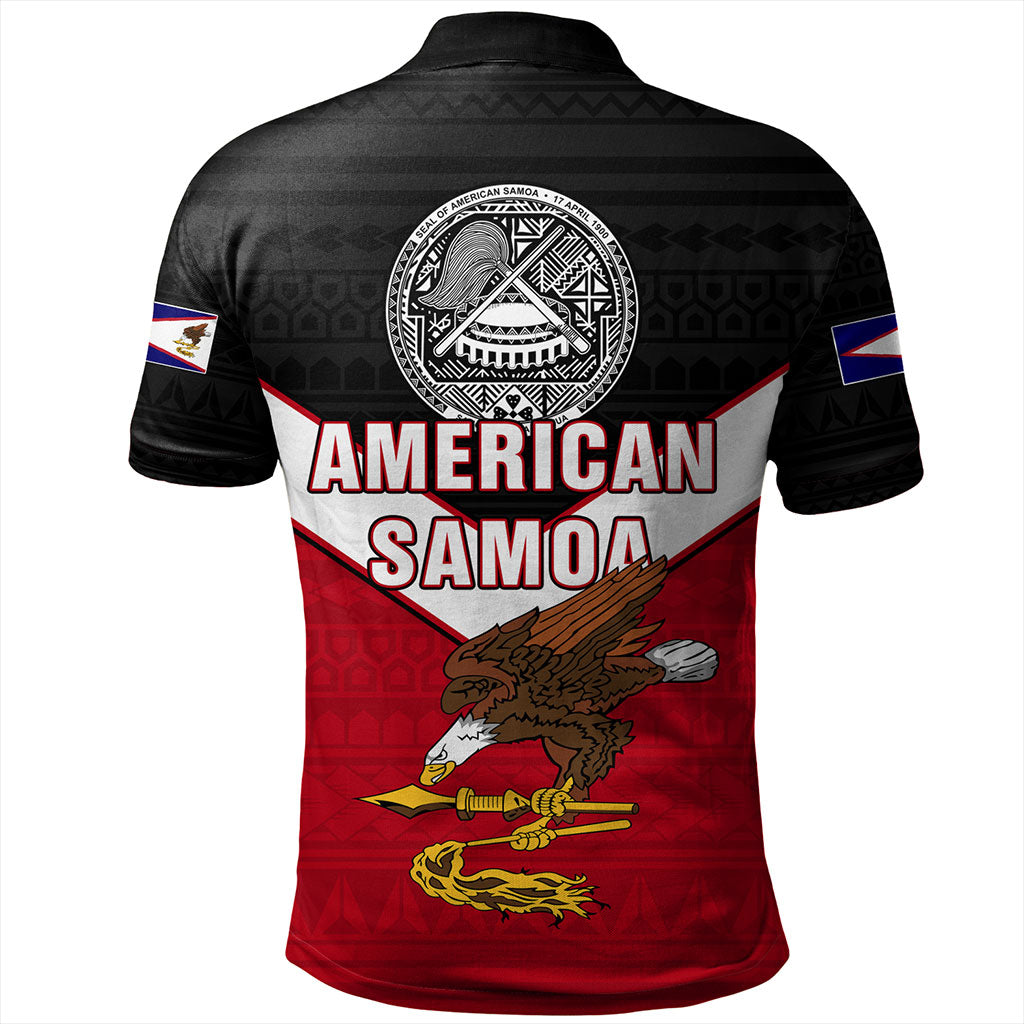 American Samoa Polo Shirt Custom Polynesian Tribal Sport Style