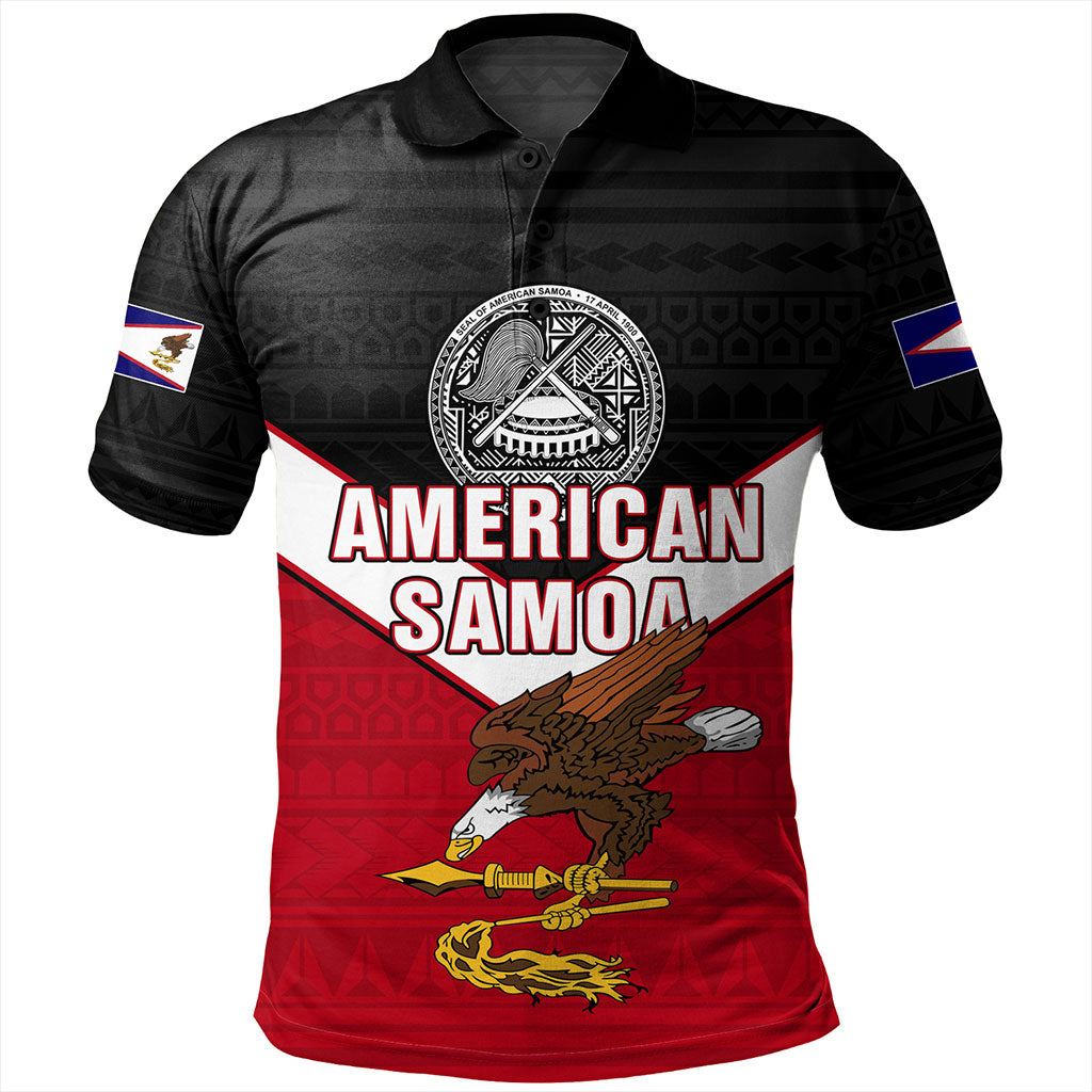 American Samoa Polo Shirt Custom Polynesian Tribal Sport Style