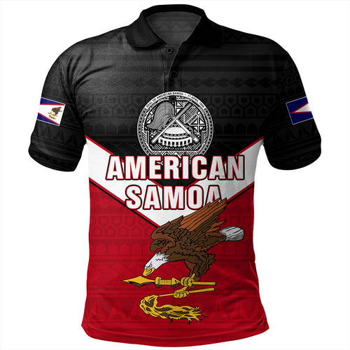 American Samoa Polo Shirt Custom Polynesian Tribal Sport Style