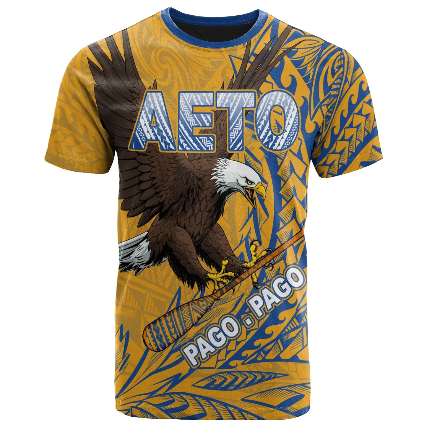 American Samoa T-Shirt - AETO Pago Pago Wings Style ( Ver 2)