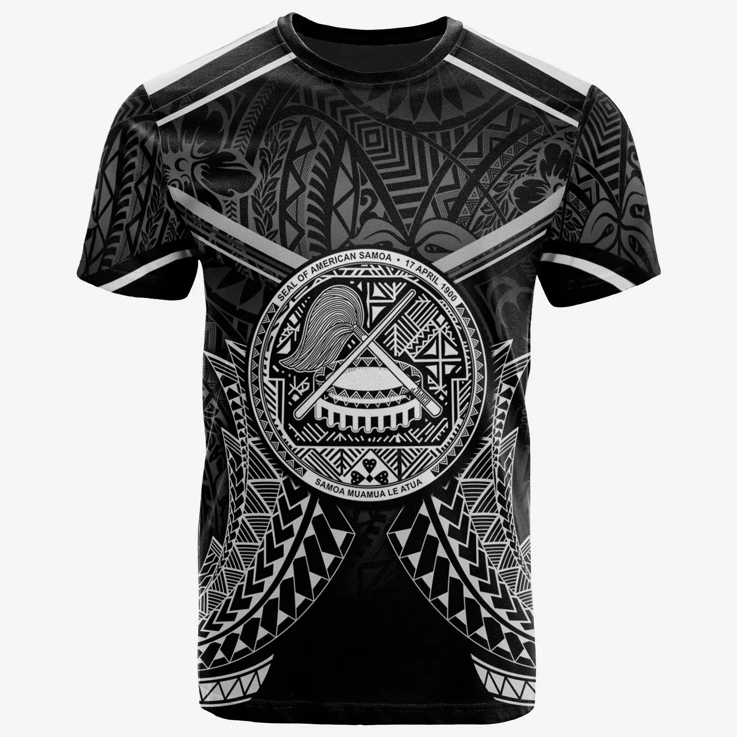 American Samoa T-Shirt - American Samoa Seal With White Line Style