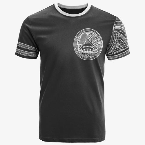 American Samoa T-Shirt - Custom Personalised Grey Color Simple Style
