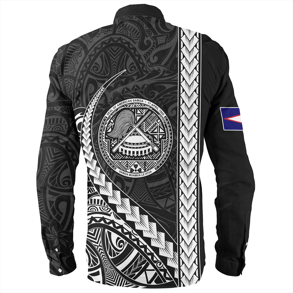 American Samoa Long Sleeve Shirt Samoa Tribal Polynesian Coat Of Arms
