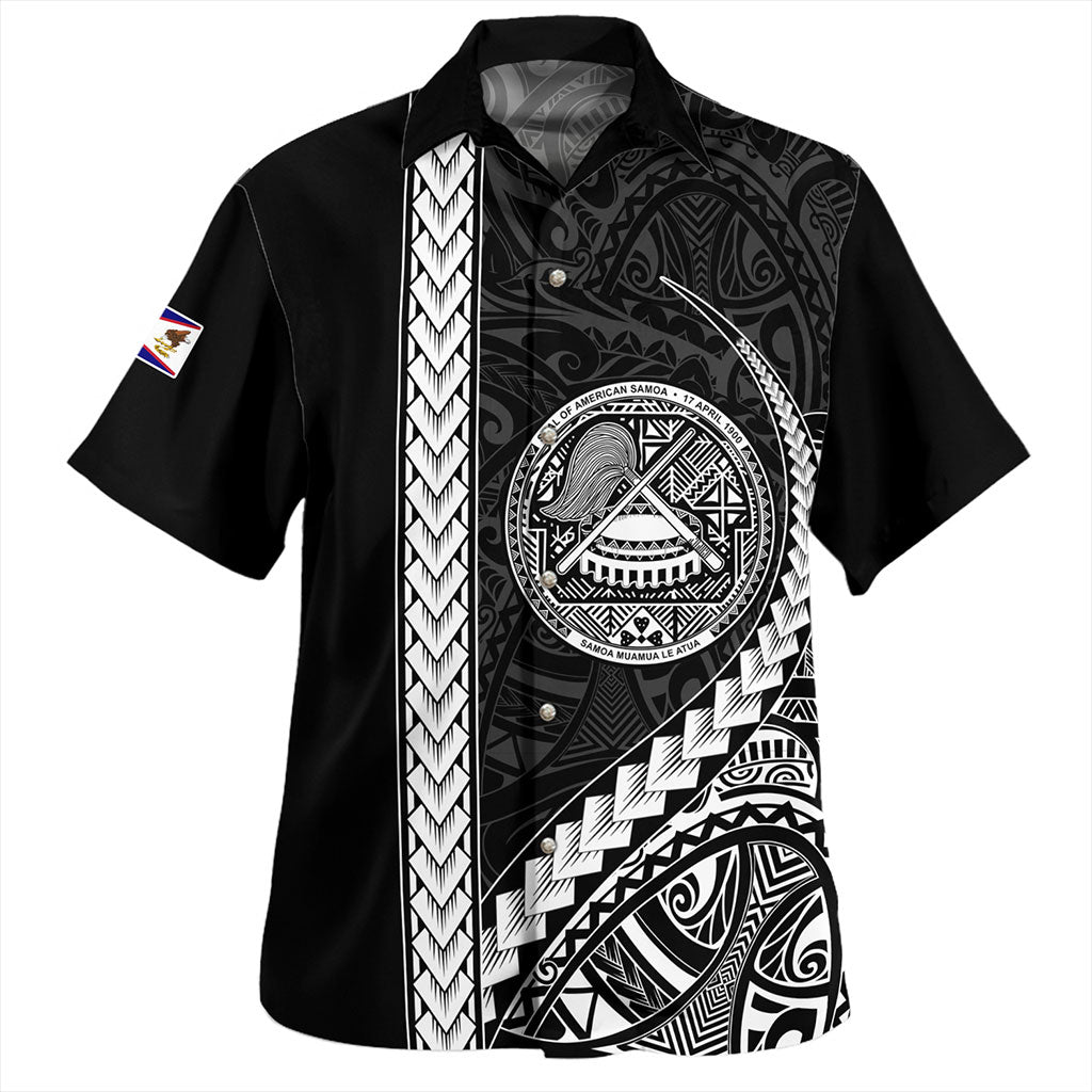 American Samoa Hawaiian Shirt Samoa Tribal Polynesian Coat Of Arms