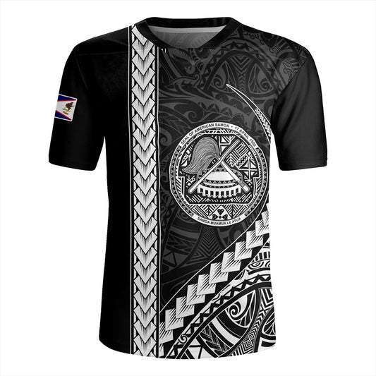 American Samoa Rugby Jersey Samoa Tribal Polynesian Coat Of Arms