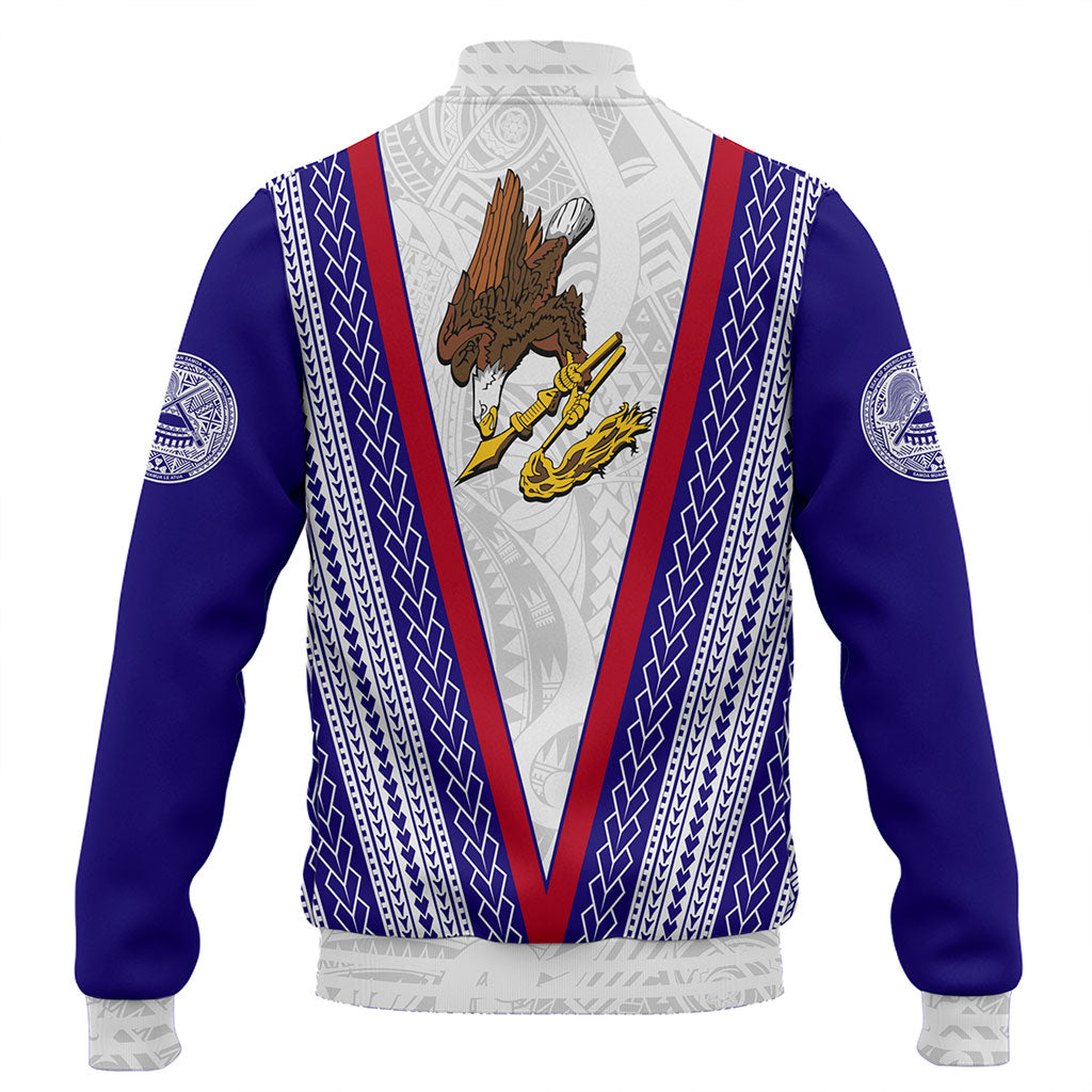 American Samoa Baseball Jacket Polynesian Tribal Flag
