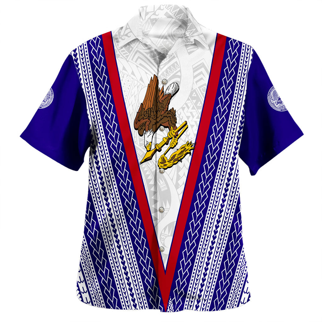 American Samoa Hawaiian Shirt Polynesian Tribal Flag