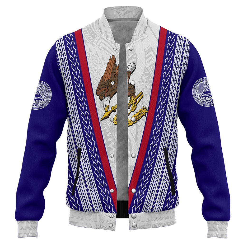 American Samoa Baseball Jacket Polynesian Tribal Flag
