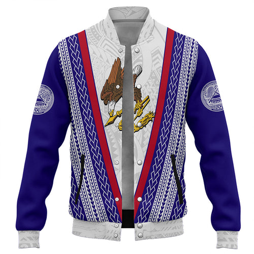 American Samoa Baseball Jacket Polynesian Tribal Flag
