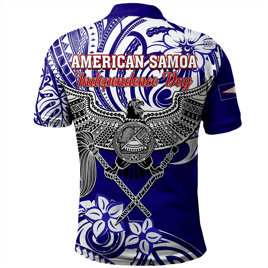 American Samoa Polo Shirt Tribal Polynesian Eagle Style