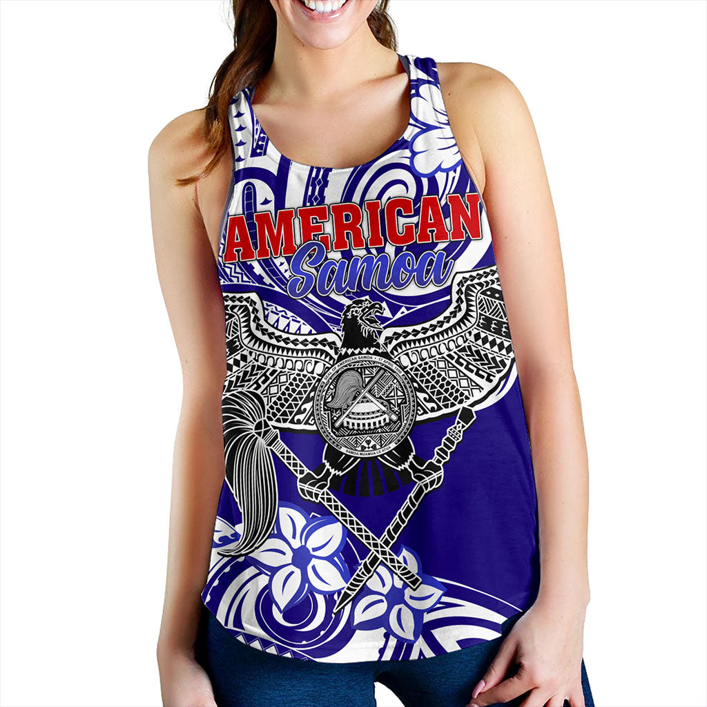 American Samoa Women Tank Tribal Polynesian Eagle Style