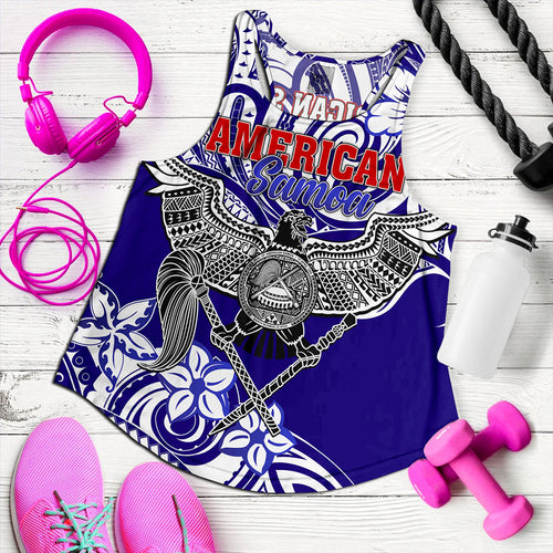 American Samoa Women Tank Tribal Polynesian Eagle Style