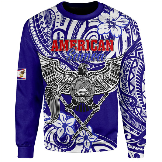 American Samoa Sweatshirt Tribal Polynesian Eagle Style