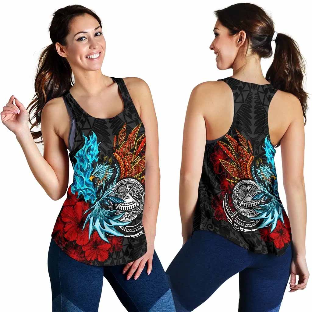 American Samoa Women Racerback Tank - Polynesian Eagle