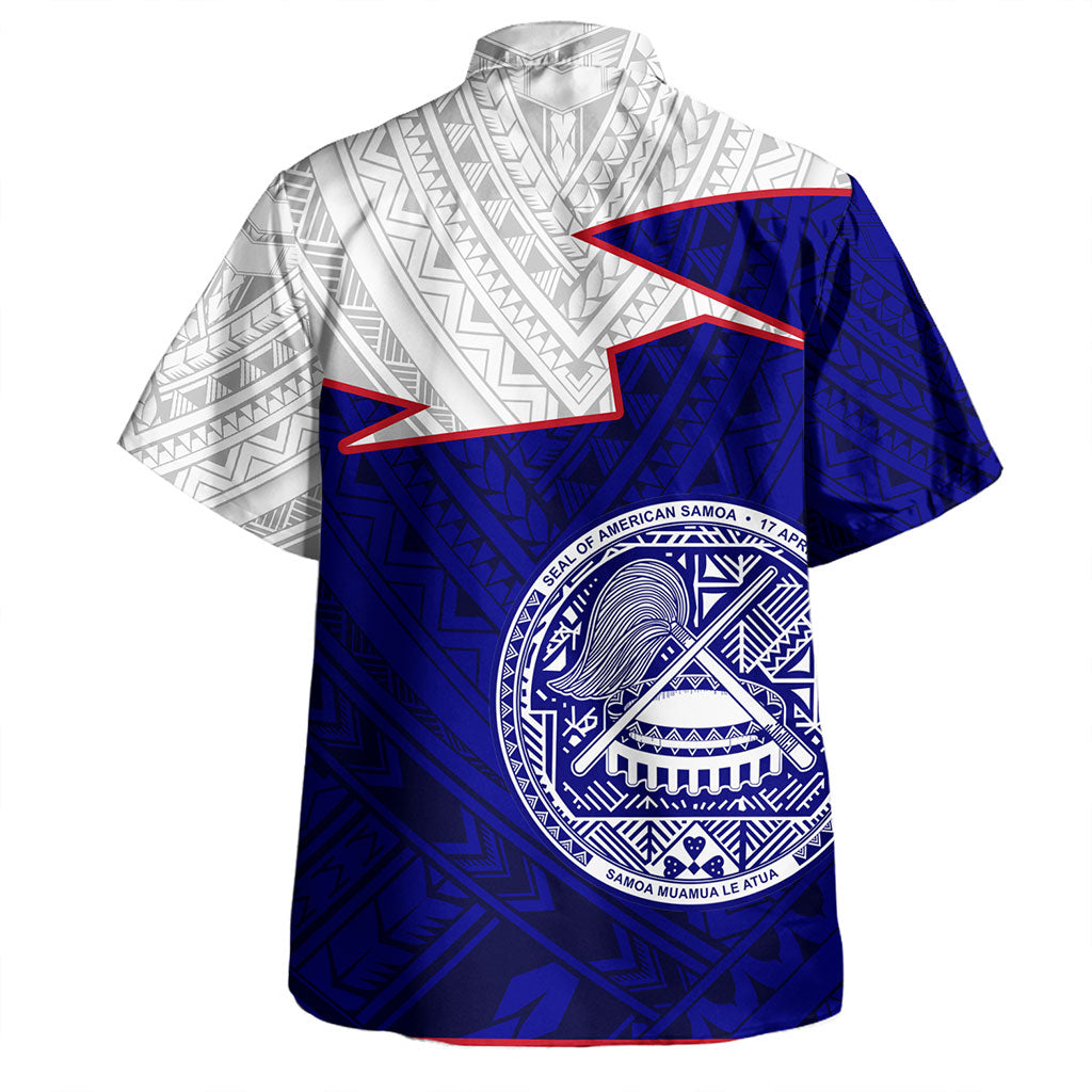 American Samoa Hawaiian Shirt Polynesian Tattoo Flag And Coat Of Arms