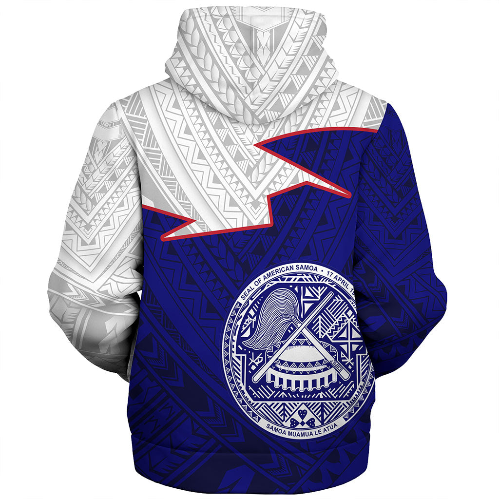 American Samoa Sherpa Hoodie Polynesian Tattoo Flag And Coat Of Arms