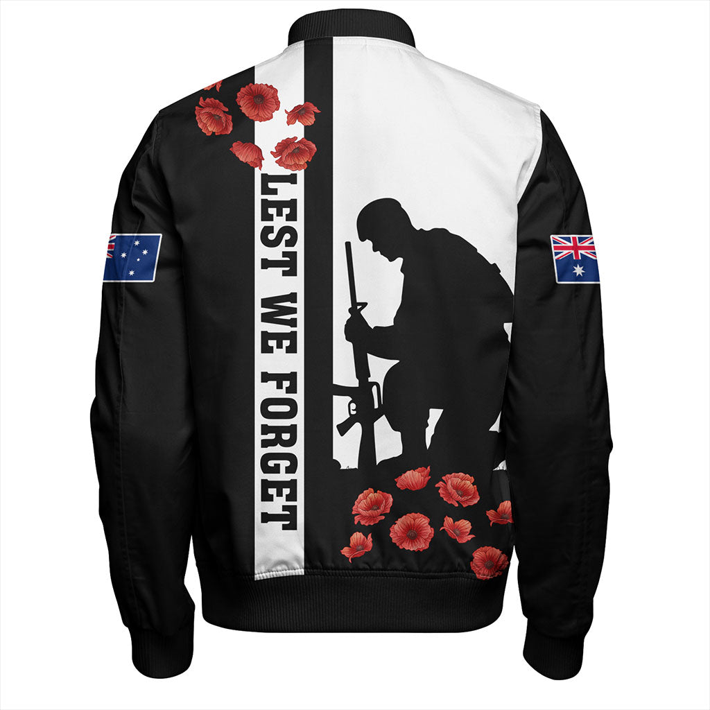 New Zealand Bomber Jacket Anzac Day Lest We Forget Simple Style