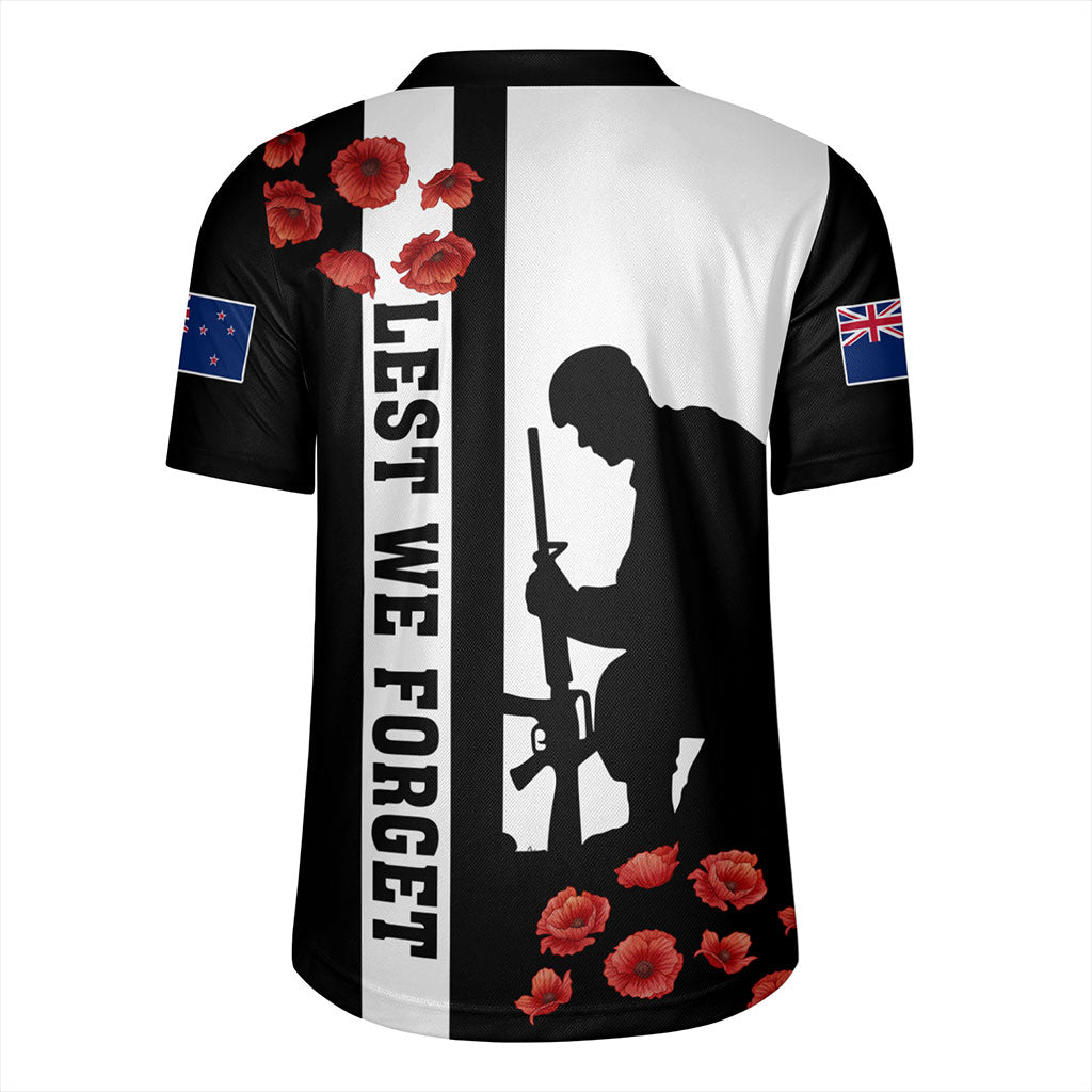 New Zealand Rugby Jersey Anzac Day Lest We Forget Simple Style