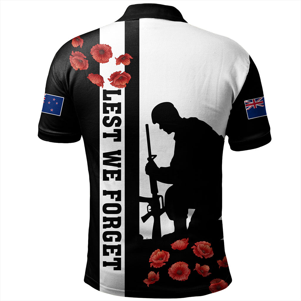 New Zealand Polo Shirt Anzac Day Lest We Forget Simple Style