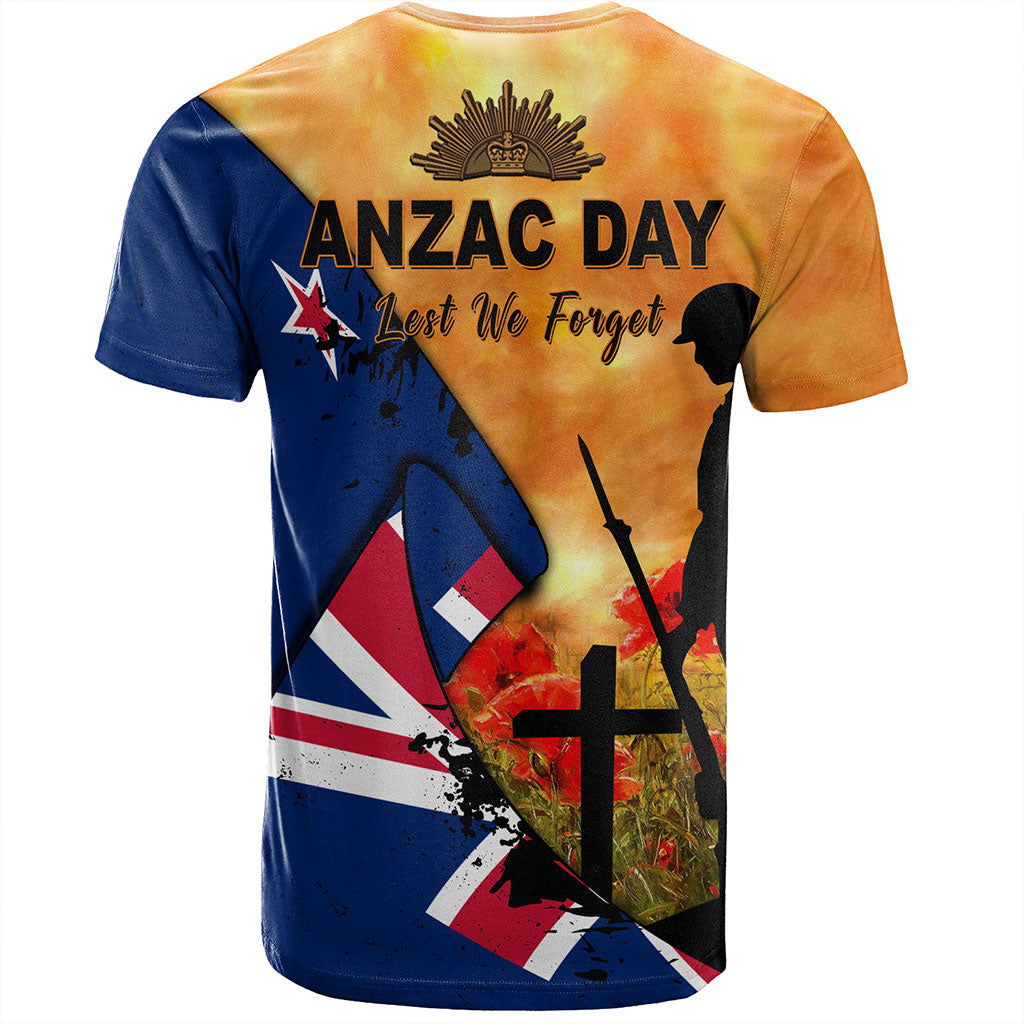 New Zealand T-Shirt Anzac Day Flag Lest We Forget