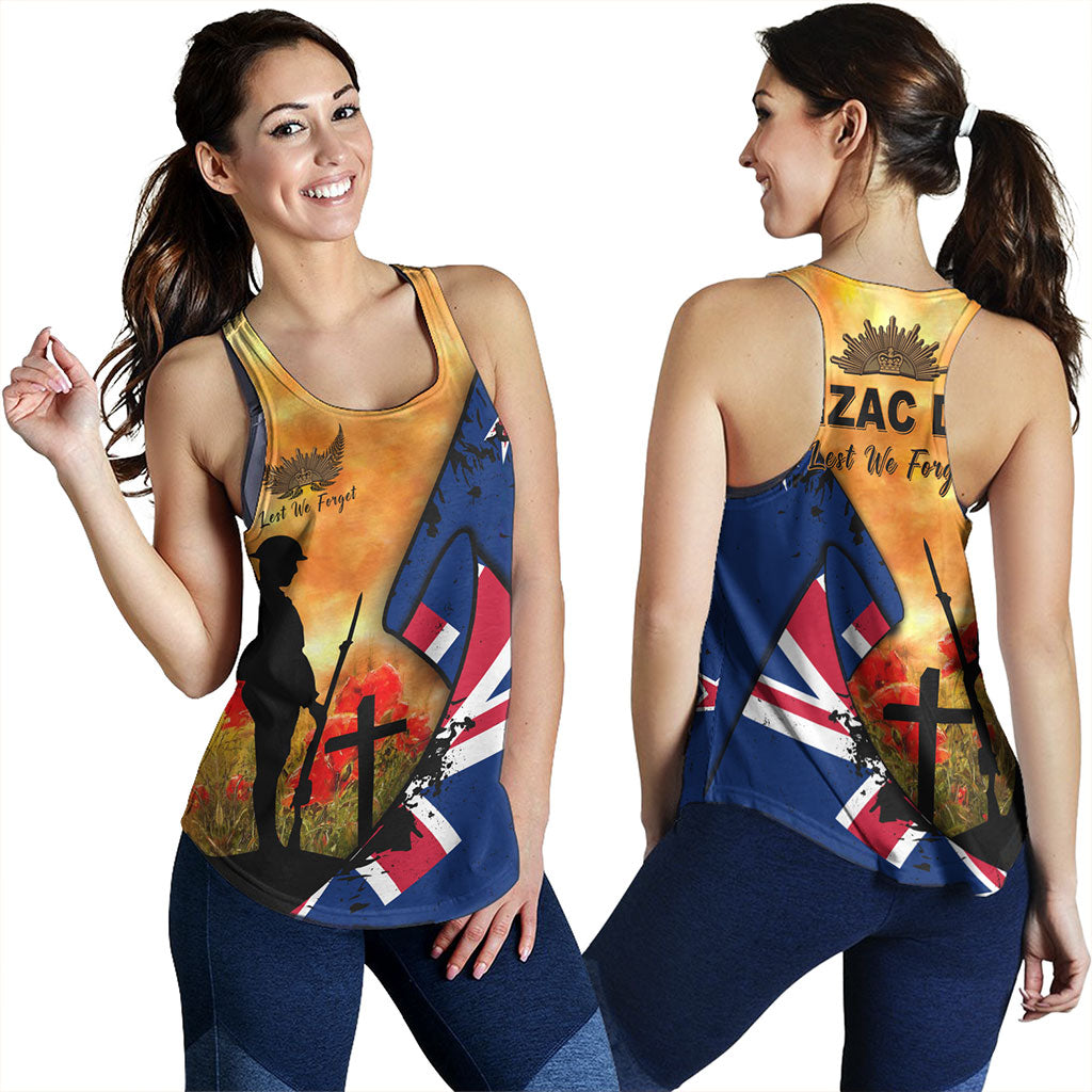New Zealand Women Tank Anzac Day Flag Lest We Forget