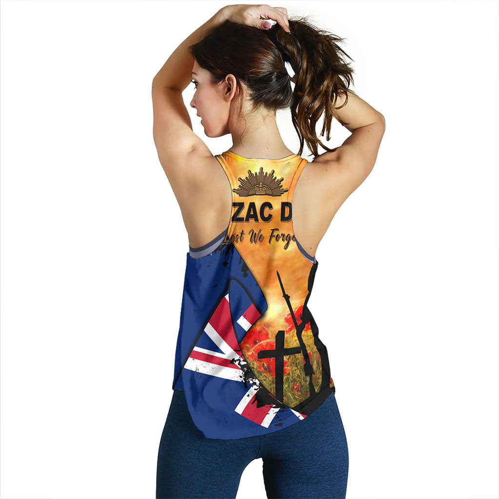 New Zealand Women Tank Anzac Day Flag Lest We Forget
