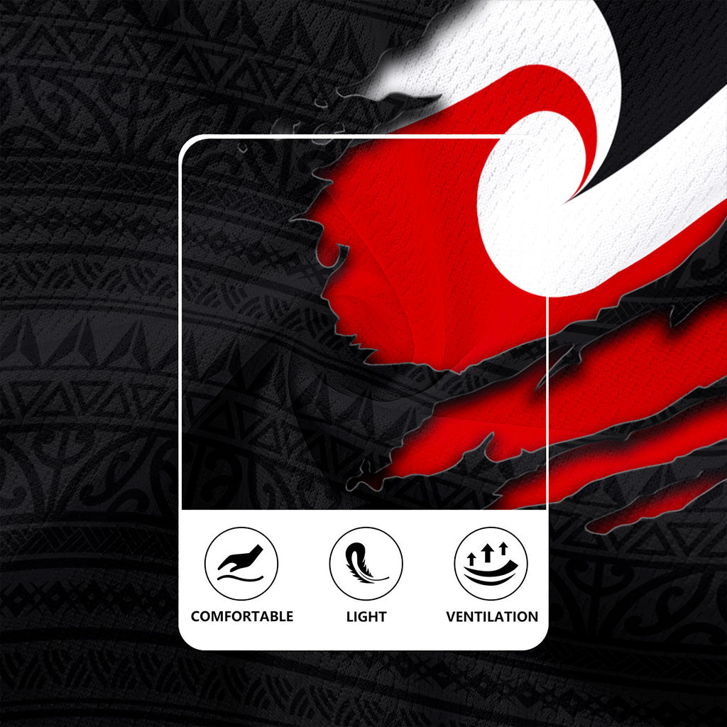 New Zealand Rugby Jersey Tino Rangatiratanga Maori Crack Style