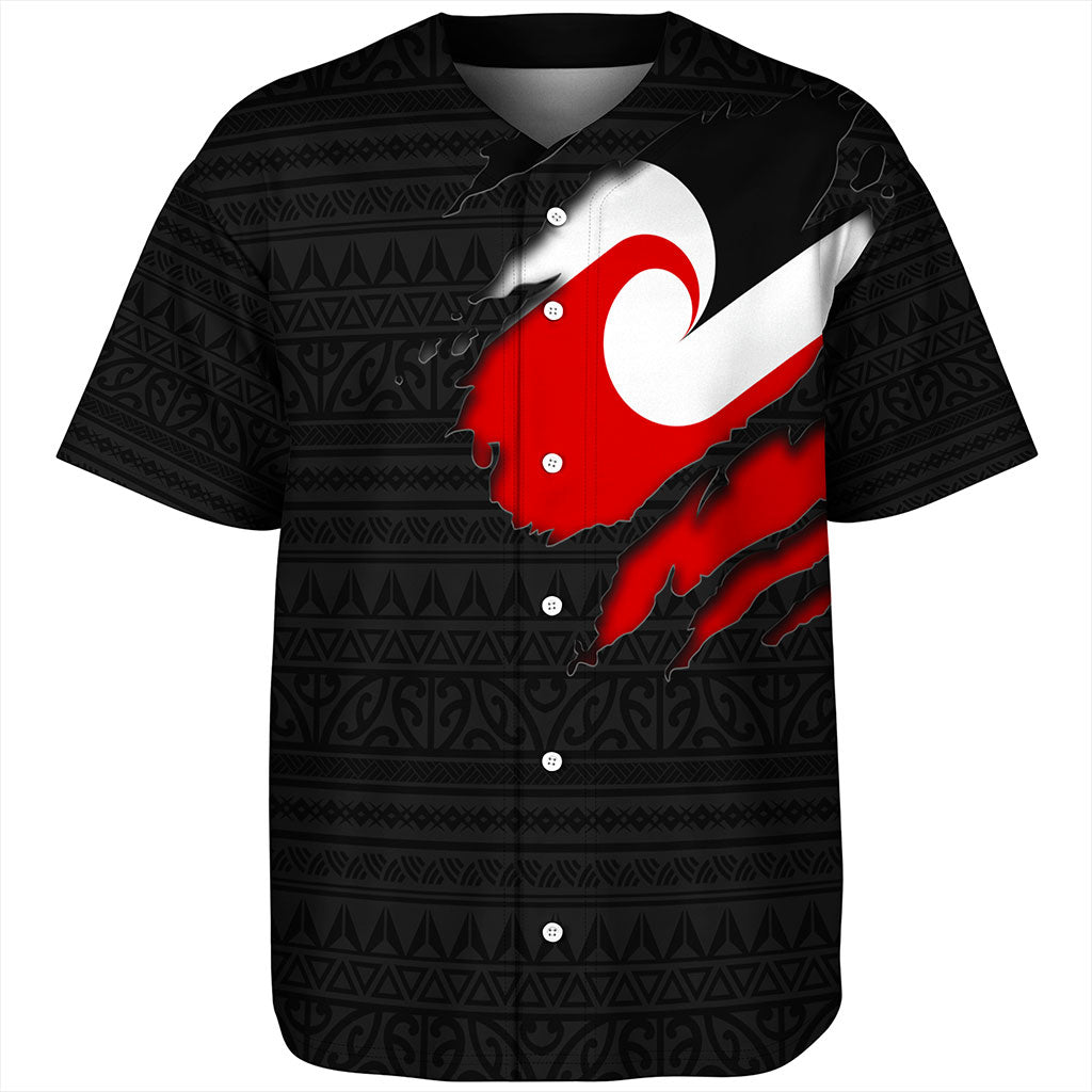 New Zealand Baseball Shirt Tino Rangatiratanga Maori Crack Style