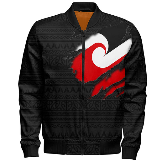 New Zealand Bomber Jacket Tino Rangatiratanga Maori Crack Style